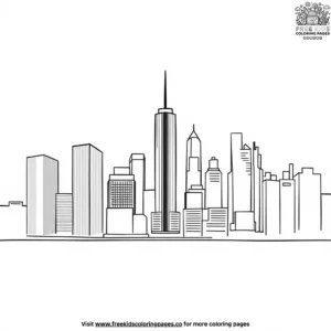 New York Skyline Coloring Pages