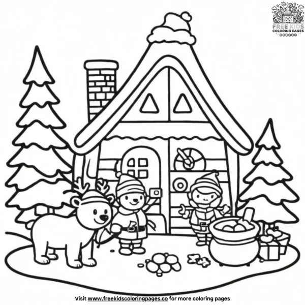 North pole adventure coloring pages