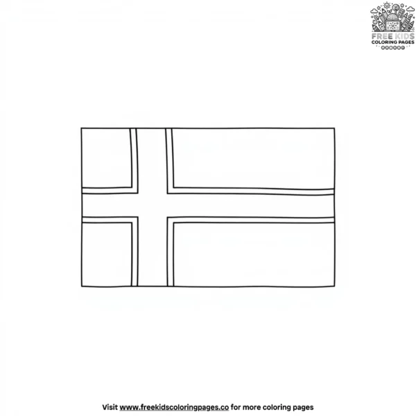 Norway flag coloring pages