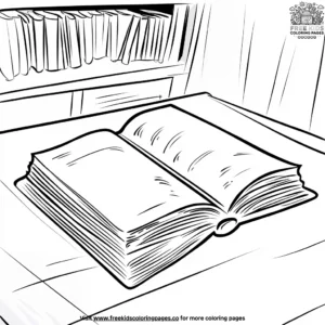 Open book coloring pages