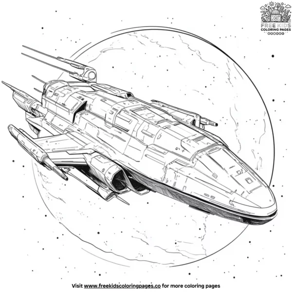 Orbit ship coloring pages