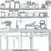 Organized Kitchen Counters Coloring Pages