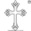 Ornament and Cross Coloring Pages