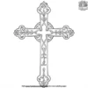 Ornamental Cross Coloring Pages