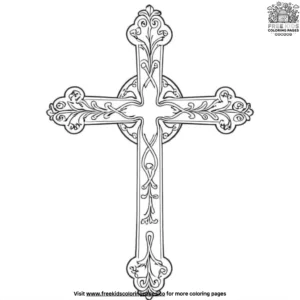 Ornamental Cross Coloring Pages