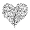 Ornate Decorative Heart Coloring Pages