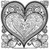 Ornate Hearts Coloring Pages