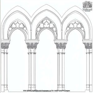 Ornate Mosque Arches Coloring Pages