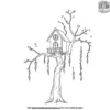 Owl House with Hanging Vines Coloring Pages