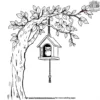 Owl House with a Hanging Chain Coloring Pages