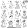 Party Hats Coloring Pages