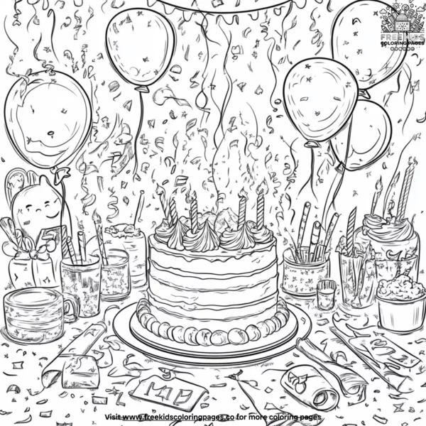 Party time coloring pages