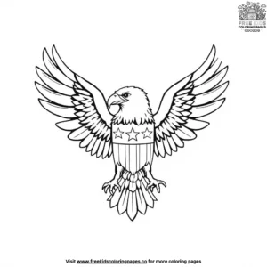 Patriotic veterans eagle coloring pages