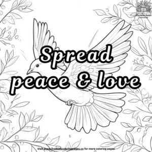 Peaceful Doves Coloring Pages