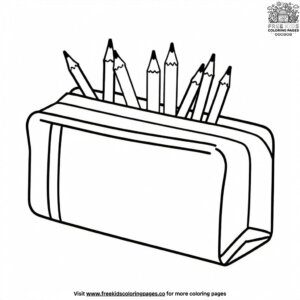 Pencil Case Coloring Pages