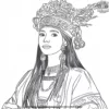 Peruvian Princess in the Andes Coloring Pages