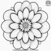 Petal Blossom Zentangle Coloring Pages