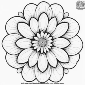 Petal Blossom Zentangle Coloring Pages