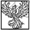 Phoenix Stained Glass Coloring Pages