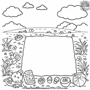 Picnic Mat Under the Summer Sky Coloring Pages