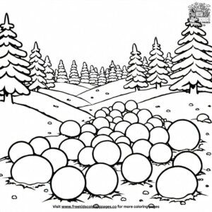 Pile of Snowballs Coloring Pages