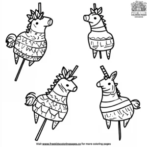 Pinata Party Time Coloring Pages