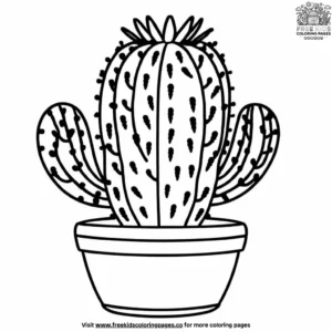 Plain Cactus Coloring Pages