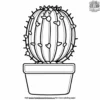 Plain Pot Cactus Coloring Pages