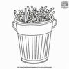 Plastic Straws in Garbage Coloring Pages