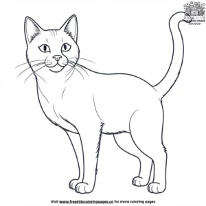 Playful cat coloring pages