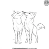 Playful Husky Pals Coloring Pages