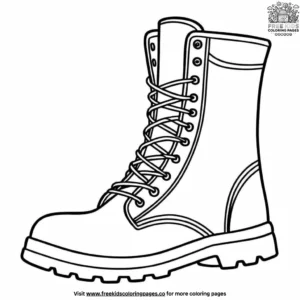 Police Boots Coloring Pages