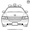 Police Car Front Coloring Pages