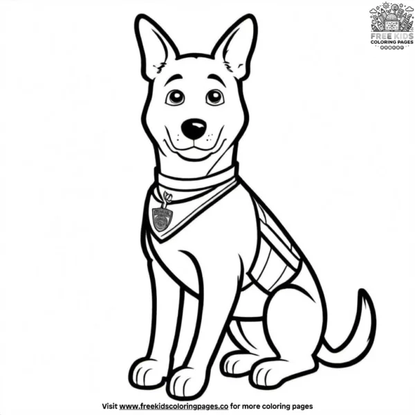 Police dog coloring pages