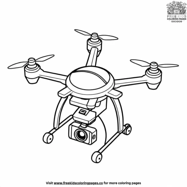 Police drone coloring pages