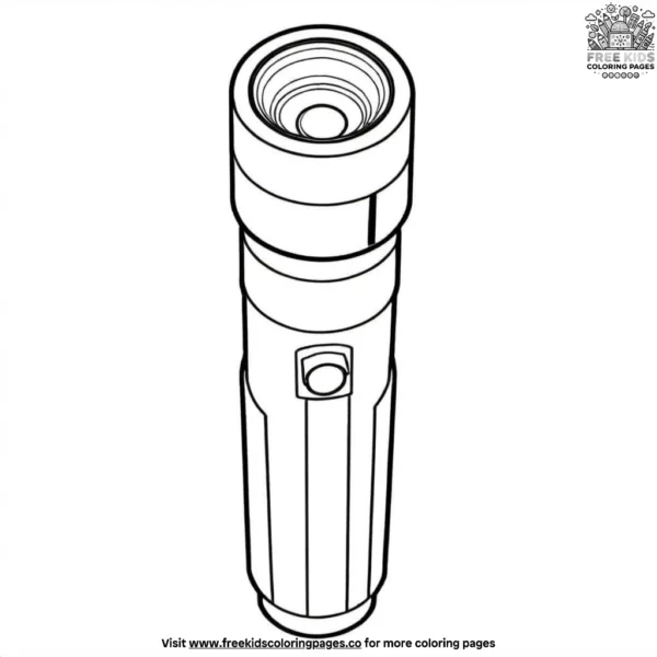 Police flashlight coloring pages