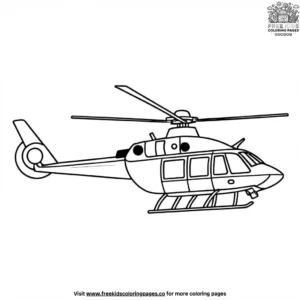 Police Helicopter Coloring Pages