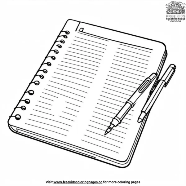 Police notebook coloring pages