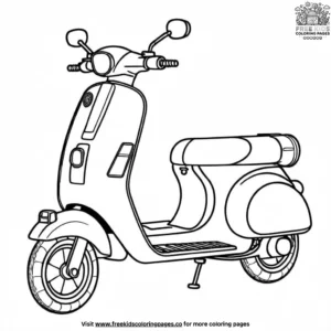 Police Scooter Coloring Pages