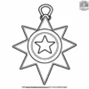 Police Star Medal Coloring Pages