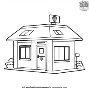 Police Station Coloring Pages