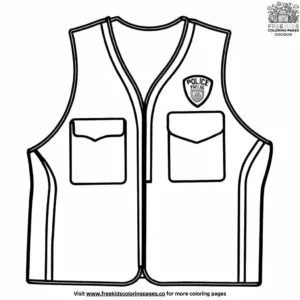 Police Vest Coloring Pages