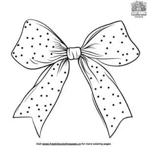 Polka Dot Hair Ribbons Coloring Pages