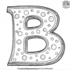 Polka Dot Letter B Coloring Pages