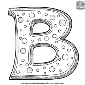 Polka Dot Letter B Coloring Pages