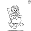 Porcelain Doll on a Rocking Chair Coloring Pages