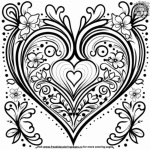 Precious Hearts Coloring Pages