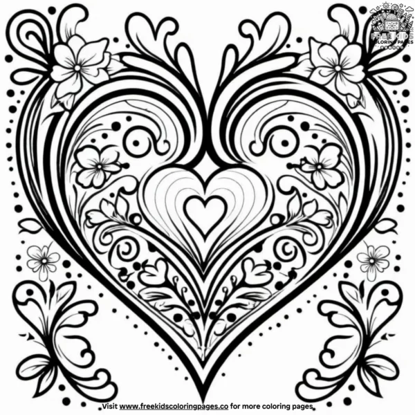 Precious hearts coloring pages