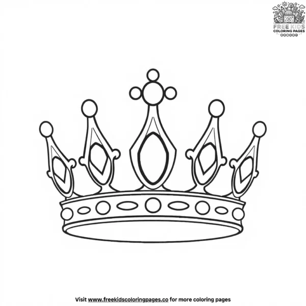 Pretty crown coloring pages