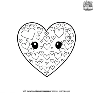 Pretty Pattern Hearts Coloring Pages